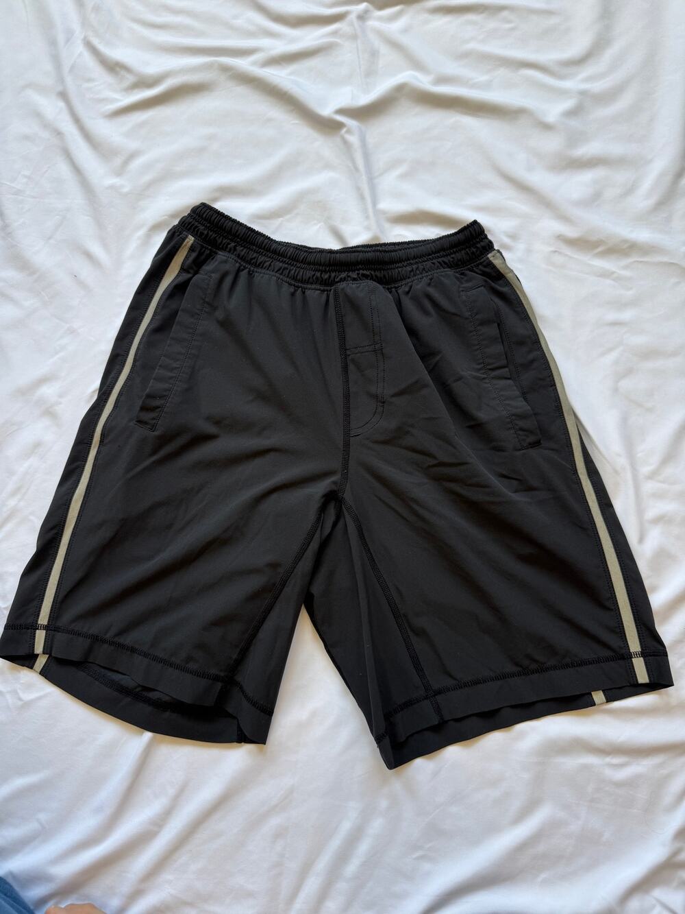 Men's Lululemon Black Lined Athletic Shorts, Medium